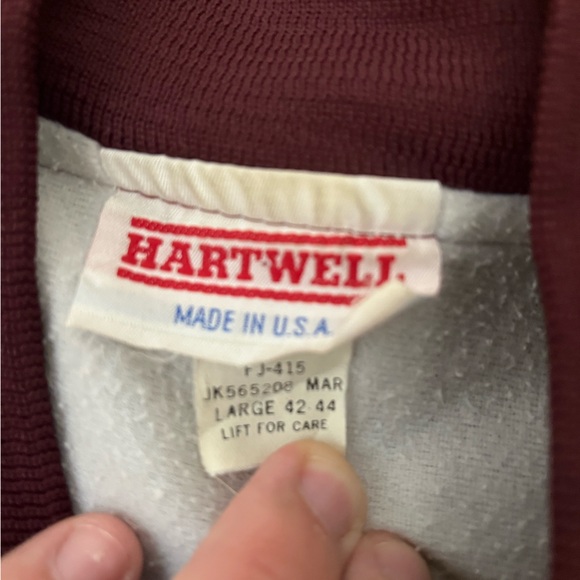 VTG Hartwell Maroon Jacket Men’s Large - Picture 3 of 4